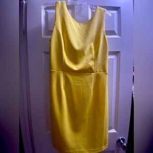 Betsy Johnson fitted yellow dress.